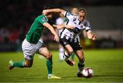 21 September 2018; John Mountney of Dundalk in action against Shane Griffin of Cork City during the SSE Airtricity League Premier Division match between Cork City and Dundalk at Turners Cross in Cork. Photo by Stephen McCarthy/Sportsfile