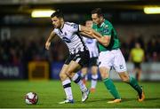 21 September 2018; Patrick Hoban of Dundalk in action against Conor McCarthy of Cork City during the SSE Airtricity League Premier Division match between Cork City and Dundalk at Turners Cross in Cork. Photo by Stephen McCarthy/Sportsfile