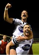 21 September 2018; Brian Gartland and Dane Massey, top, of Dundalk celebrate following the SSE Airtricity League Premier Division match between Cork City and Dundalk at Turners Cross in Cork. Photo by Stephen McCarthy/Sportsfile