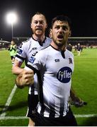 21 September 2018; Patrick Hoban, right, and Chris Shields of Dundalk celebrate following the SSE Airtricity League Premier Division match between Cork City and Dundalk at Turners Cross in Cork. Photo by Stephen McCarthy/Sportsfile