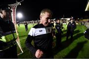 21 September 2018; Dundalk manager Stephen Kenny runs from the pitch following the SSE Airtricity League Premier Division match between Cork City and Dundalk at Turners Cross in Cork. Photo by Stephen McCarthy/Sportsfile