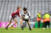 22 September 2018; Sean Moran of Kilmeena, Co Mayo, in action against Kyle Concannon of Owenmore Gaels, Co Sligo, during the Littlewoods Ireland Connacht Provincial Days Go Games in Croke Park. This year over 6,000 boys and girls aged between six and eleven represented their clubs in a series of mini blitzes and – just like their heroes – got to play in Croke Park. For exclusive content and behind the scenes action follow Littlewoods Ireland on Facebook, Instagram, Twitter and https://blog.littlewoodsireland.ie/ Photo by Eóin Noonan/Sportsfile