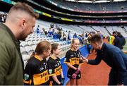 22 September 2018; The 2 Johnnies interviewing players from  Bornacoola, Co. Leitrim, Fionna Mulligan, age 11, Elana kilrane, age 11 and Jolie Lyons age 12 during the Littlewoods Ireland Connacht Provincial Days Go Games in Croke Park. This year over 6,000 boys and girls aged between six and eleven represented their clubs in a series of mini blitzes and – just like their heroes – got to play in Croke Park. For exclusive content and behind the scenes action follow Littlewoods Ireland on Facebook, Instagram, Twitter and https://blog.littlewoodsireland.ie/ Photo by Eóin Noonan/Sportsfile