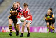 22 September 2018; Darragh Conroy of Cliffton, Co. Galway in action against Eimer Healy of Bornacoola, Co Leitrim during the Littlewoods Ireland Connacht Provincial Days Go Games in Croke Park. This year over 6,000 boys and girls aged between six and eleven represented their clubs in a series of mini blitzes and – just like their heroes – got to play in Croke Park. For exclusive content and behind the scenes action follow Littlewoods Ireland on Facebook, Instagram, Twitter and https://blog.littlewoodsireland.ie/ Photo by Eóin Noonan/Sportsfile