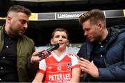 22 September 2018; The 2 Johnnies interview Cillian Gannon, age 12 from Clifton, Co. Galway during the Littlewoods Ireland Connacht Provincial Days Go Games in Croke Park. This year over 6,000 boys and girls aged between six and eleven represented their clubs in a series of mini blitzes and – just like their heroes – got to play in Croke Park. For exclusive content and behind the scenes action follow Littlewoods Ireland on Facebook, Instagram, Twitter and https://blog.littlewoodsireland.ie/ Photo by Eóin Noonan/Sportsfile