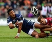 22 September 2018; Bundee Aki of Connacht is tackled by Tom Prydie of Scarlets during the Guinness PRO14 Round 4 match between Connacht and Scarlets at the Sportsground in Galway. Photo by Seb Daly/Sportsfile