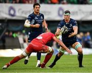 22 September 2018; Robin Copeland of Connacht in action against Lewis Rawlins of Scarlets during the Guinness PRO14 Round 4 match between Connacht and Scarlets at the Sportsground in Galway. Photo by Seb Daly/Sportsfile