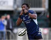 22 September 2018; Niyi Adeolokun of Connacht celebrates after scoring his side's third try during the Guinness PRO14 Round 4 match between Connacht and Scarlets at the Sportsground in Galway. Photo by Seb Daly/Sportsfile