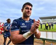 22 September 2018; Tiernan O’Halloran of Connacht following his side's victory during the Guinness PRO14 Round 4 match between Connacht and Scarlets at the Sportsground in Galway. Photo by Seb Daly/Sportsfile