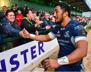 22 September 2018; Bundee Aki of Connacht following his side's victory during the Guinness PRO14 Round 4 match between Connacht and Scarlets at the Sportsground in Galway. Photo by Seb Daly/Sportsfile