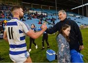 22 September 2018; Westport manager James Horan and Aidan O'Shea of Breaffy after the Mayo County Senior Club Football Championship Quarter-Final match between Westport and Breaffy at Elvery's MacHale Park in Mayo. Photo by Matt Browne/Sportsfile