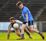 22 September 2018; Killian Kilkelly of Westport in action against Aidan O'Shea of Breaffy during the Mayo County Senior Club Football Championship Quarter-Final match between Westport and Breaffy at Elvery's MacHale Park in Mayo. Photo by Matt Browne/Sportsfile