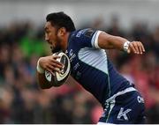 22 September 2018; Bundee Aki of Connacht during the Guinness PRO14 Round 4 match between Connacht and Scarlets at the Sportsground in Galway. Photo by Seb Daly/Sportsfile