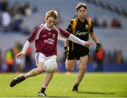23 September 2018; Niall Kenny of Shamrock Gaels, Co Sligo, in action against Thomas Mullen of Ballinasloe, Co Galway, during the Littlewoods Ireland Connacht Provincial Days Go Games in Croke Park. This year over 6,000 boys and girls aged between six and eleven represented their clubs in a series of mini blitzes and – just like their heroes – got to play in Croke Park. For exclusive content and behind the scenes action follow Littlewoods Ireland on Facebook, Instagram, Twitter and https://blog.littlewoodsireland.ie/ Photo by Piaras Ó Mídheach/Sportsfile