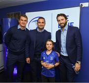 22 September 2018; Leinster players Rhys Rhuddock, Dave Kearney and Barry Daly meet and greet supporters in the 'Blue Room' prior to the Guinness PRO14 Round 4 match between Leinster and Edinburgh at RDS Arena in Dublin. Photo by David Fitzgerald/Sportsfile