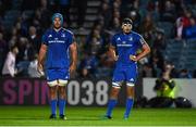 22 September 2018; Mick Kearney, left, and Max Deegan of Leinster during the Guinness PRO14 Round 4 match between Leinster and Edinburgh at the RDS Arena in Dublin. Photo by David Fitzgerald/Sportsfile