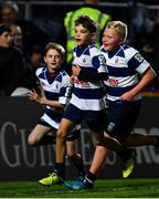 22 September 2018; Action from the Bank of Ireland Half-Time Minis match between Blackrock RFC and Naas RFC at half-time of the Guinness PRO14 Round 4 match between Leinster and Edinburgh at the RDS Arena in Dublin. Photo by Ramsey Cardy/Sportsfile