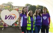 23 September 2018; Vhi representative Orlagh Farrington, left, Event Director Orlagh Farrington, Run Director Jamie Plummer and Vhi Representative Brighid Smyth pictured at the St Anne’s junior parkrun where Vhi hosted a special event to celebrate their partnership with parkrun Ireland.  Vhi hosted a lively warm up routine which was great fun for children and adults alike. Crossing the finish line was a special experience as children were showered with bubbles and streamers to celebrate their achievement and each child received a gift. Junior parkrun in partnership with Vhi support local communities in organising free, weekly, timed 2km runs every Sunday at 9.30am. To register for a parkrun near you visit www.parkrun.ie. Photo by Harry Murphy/Sportsfile