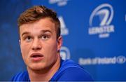 24 September 2018; Josh van der Flier during a Leinster Rugby Press Conference at Leinster Rugby Headquarters in Dublin. Photo by Sam Barnes/Sportsfile