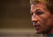 24 September 2018; Forwards coach Jerry Flannery during a Munster Rugby press conference at the University of Limerick in Limerick. Photo by Diarmuid Greene/Sportsfile