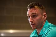 24 September 2018; Rory Scannell during a Munster Rugby press conference at the University of Limerick in Limerick. Photo by Diarmuid Greene/Sportsfile