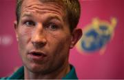 24 September 2018; Forwards coach Jerry Flannery during a Munster Rugby press conference at the University of Limerick in Limerick. Photo by Diarmuid Greene/Sportsfile