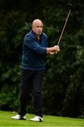 24 September 2018; Former Republic of Ireland player Paul McGrath watches his tee shot from the 11th tee-box during the Goodbody Jackie's Army Squad Reunion at The K Club, Straffan, in Co. Kildare. Photo by Matt Browne/Sportsfile