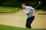 24 September 2018; Former Republic of Ireland player David O'Leary plays from the bunker onto the 10th green during the Goodbody Jackie's Army Squad Reunion at The K Club, Straffan, in Co. Kildare. Photo by Matt Browne/Sportsfile