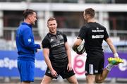 24 September 2018; Rory O'Loughlin, centre, with Head of Athletic Performance Charlie Higgins, left, and Nick McCarthy during Leinster Rugby Squad Training at Energia Park in Dublin. Photo by Sam Barnes/Sportsfile