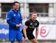 24 September 2018; Rory O'Loughlin with Head of Athletic Performance Charlie Higgins, left, during Leinster Rugby Squad Training at Energia Park in Dublin. Photo by Sam Barnes/Sportsfile