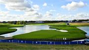 24 September 2018; A view of the 15th and 18th holes ahead of the Ryder Cup 2018 Matches at Le Golf National in Paris, France. Photo by Ramsey Cardy/Sportsfile