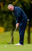 24 September 2018; Former Republic of Ireland player Ray Houghton watches his putt on the 10th green during the Goodbody Jackie's Army Squad Reunion at The K Club, Straffan, in Co. Kildare. Photo by Matt Browne/Sportsfile