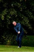 24 September 2018; Former Republic of Ireland player Ray Houghton pitches onto the 10th green during the Goodbody Jackie's Army Squad Reunion at The K Club, Straffan, in Co. Kildare. Photo by Matt Browne/Sportsfile