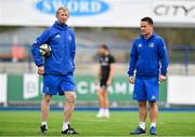 24 September 2018; Head coach Leo Cullen, left, and Head of Athletic Performance Charlie Higgins during Leinster Rugby Squad Training at Energia Park in Dublin. Photo by Sam Barnes/Sportsfile