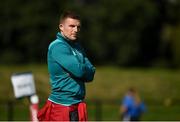 24 September 2018; Andrew Conway sits out Munster Rugby squad training at the University of Limerick in Limerick. Photo by Diarmuid Greene/Sportsfile