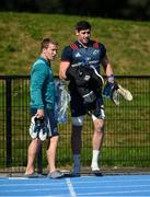 24 September 2018; Forwards coach Jerry Flannery and Dave O'Callaghan arrive for Munster Rugby squad training at the University of Limerick in Limerick. Photo by Diarmuid Greene/Sportsfile