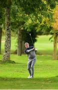 24 September 2018; Former Republic of Ireland player Andy Townsend plays from the rough on the 10th fairway during the Goodbody Jackie's Army Squad Reunion at The K Club, Straffan, in Co. Kildare. Photo by Matt Browne/Sportsfile