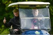 24 September 2018; Former Republic of Ireland manager Jack Charlton, left, with his son John during the Goodbody Jackie's Army Squad Reunion at The K Club, Straffan, in Co. Kildare. Photo by Matt Browne/Sportsfile