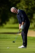 24 September 2018; Former Republic of Ireland manager Mick McCarthy watches his putt on the 10th green during the Goodbody Jackie's Army Squad Reunion at The K Club, Straffan, in Co. Kildare. Photo by Matt Browne/Sportsfile