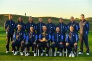 25 September 2018; The European team during the Europe team photocall ahead of the Ryder Cup 2018 Matches at Le Golf National in Paris, France. Photo by Ramsey Cardy/Sportsfile