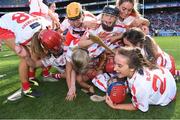9 September 2018; Cork players celebrate after the Liberty Insurance All-Ireland Intermediate Camogie Championship Final match between Cork and Down at Croke Park in Dublin. Photo by Piaras Ó Mídheach/Sportsfile