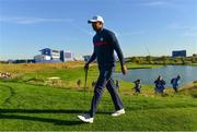 25 September 2018; Tiger Woods of USA makes his way to the 2nd tee box during a practice round ahead of the Ryder Cup 2018 Matches at Le Golf National in Paris, France. Photo by Ramsey Cardy/Sportsfile