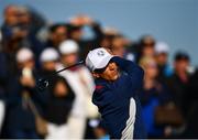 25 September 2018; Thorbjørn Olesen of Europe plays a shot on the 10th hole during a practice round ahead of the Ryder Cup 2018 Matches at Le Golf National in Paris, France. Photo by Ramsey Cardy/Sportsfile
