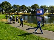 25 September 2018; Rory McIlroy of Europe makes his way to the 14th tee box during a practice round ahead of the Ryder Cup 2018 Matches at Le Golf National in Paris, France. Photo by Ramsey Cardy/Sportsfile