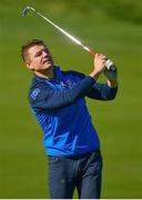 25 September 2018; Former Ireland and Leinster centre Brian O'Driscoll plays his second shot on the 4th green during the Celebrity Matches prior to the Ryder Cup 2018 Matches at Le Golf National in Paris, France. Photo by Ramsey Cardy/Sportsfile