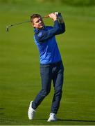 25 September 2018; Former Ireland and Leinster centre Brian O'Driscoll plays his second shot on the 4th green during the Celebrity Matches prior to the Ryder Cup 2018 Matches at Le Golf National in Paris, France. Photo by Ramsey Cardy/Sportsfile