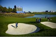 25 September 2018; Former Ireland and Leinster centre Brian O'Driscoll of Europe plays from the bunker on the 16th hole during the Celebrity Matches prior to the Ryder Cup 2018 Matches at Le Golf National in Paris, France. Photo by Ramsey Cardy/Sportsfile