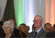 24 September 2018; Former Republic of Ireland manager Jack Charlton with his wife Patricia during the Goodbody Jackie's Army Squad Reunion at The K Club, Straffan, in Co. Kildare. Photo by Eóin Noonan/Sportsfile