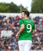 25 September 2018; Kevin Doyle of Republic of Ireland & Celtic Legends after scoring in a shoot-out during the Liam Miller Memorial match between Manchester United Legends and Republic of Ireland & Celtic Legends at Páirc Uí Chaoimh in Cork. Photo by David Fitzgerald/Sportsfile