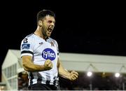 25 September 2018; Patrick Hoban of Dundalk celebrates after scoring his side's third goal during the SSE Airtricity League Premier Division match between Dundalk and Derry City at Oriel Park in Dundalk, Co Louth. Photo by Seb Daly/Sportsfile